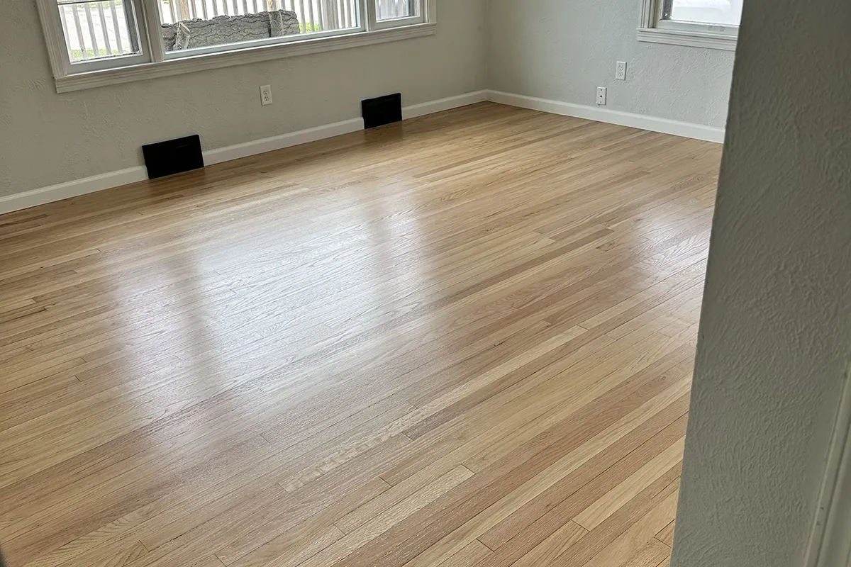 Warm tone hardwood flooring installed in Cedar Rapids home