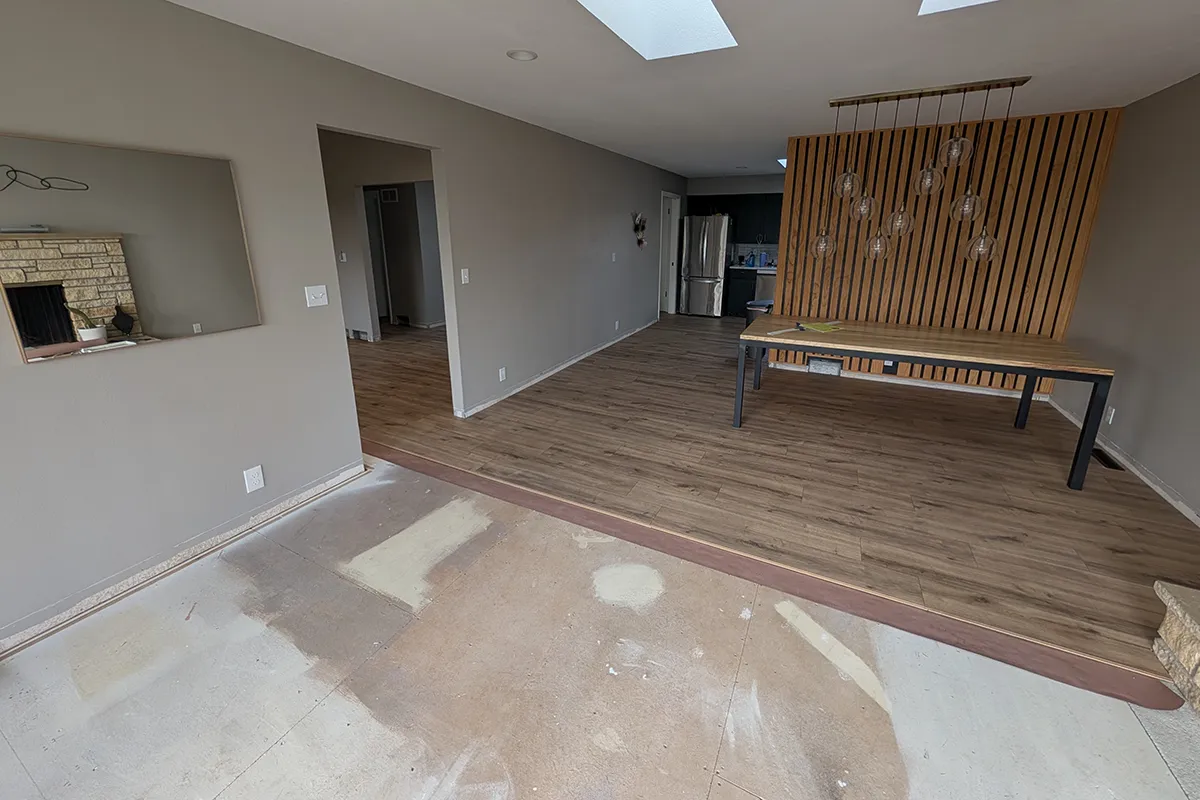 LVP flooring installation in Cedar Rapids home
