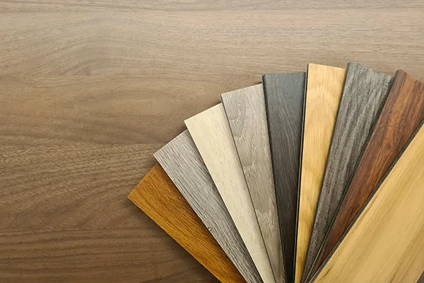 LVP and hardwood flooring sample options in Cedar Rapids Iowa