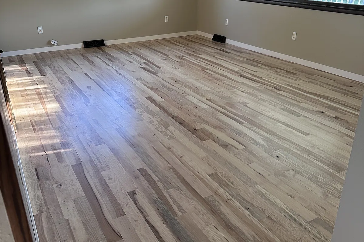 Light hardwood floor installation in Cedar Rapids, IA