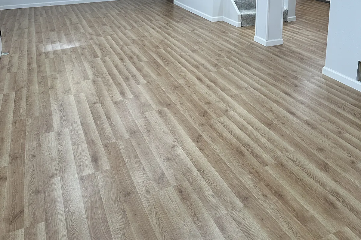 Luxury vinyl plank flooring installation in Cedar Rapids home