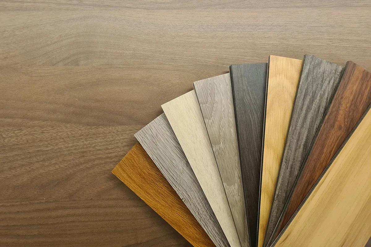 Flooring material samples from Cedar Rapids Flooring and Remodel